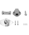Half Moon Push Button Cabinet Latch Lock For RVs Caravans And Boats with screws and components for 14-16mm cabinets