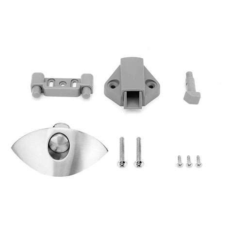 Half Moon Push Button Cabinet Latch Lock For RVs Caravans And Boats with screws and components for 14-16mm cabinets