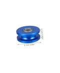 Heavy Duty Fitness Pulley Wheel With Aluminum Alloy U Groove And Dual Bearings, Silent Roller For Cable Pulley Systems, Gym Equipment Accessory For Home Gyms And Commercial Setups, Smooth, Durable, And Low Noise Performance. blue 5.1cm pulley wheel with 2.1cm bearing groove