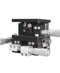 60X60mm XYZ Three Axis Manual Linear Stage With Sliding Platform Pro Grade Micrometer Adjustable Tuning Table shown
