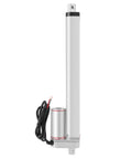 Beefed Up 24V Electric Linear Actuator With 750N Thrust, 200mm Stroke, front view showing Permanent Magnet DC Motor and cord