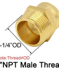 Swivel 3/4 Inch GHT Female To 1 Inch NPT Male Pipe Fitting For Garden Hose And Pipe Threads Swivel Action Cuts Hose Strain Solid Brass Construction Durable Quick Connect For Outdoor Plumbing, brass 1" NPT male thread fitting