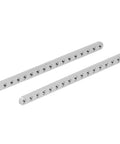 Stainless Steel Straight Brace And Mending Plate Connector For Flat Beams 88 To 280mm With Countersunk Holes And Round Ends, two bars