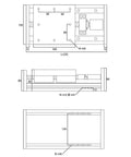 Beefy Heavy Duty CNC Linear Motion Module With Double Rail Ball Screw Actuator, 100mm Stroke, Ultra Precise Positioning, High Load Capacity, Custom Lengths From 100mm To 20000mm, Easy Install, Compatible With Multiple Drives And Controllers technical drawing