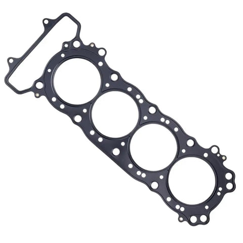Snag This Slick Heavy Duty Multi Layer Steel Cylinder Head Gasket Built Tough To Beat Rust And Blowouts Fits Honda CB900F CB919 CBR900RR CBR919RR 1996 To 2007 angled view of gasket