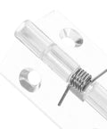 Close-up of automatic self-closing spring on Two Pack Stainless Steel Hidden Door Hinges With Automatic Self Closing Spring For Cabinet And Interior Doors 45x35mm Concealed Heavy Duty Load Bearing Sleek Hidden Install For Home And Office