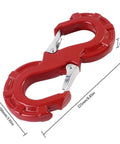 Heavy Duty Quick Release S Hook Tow Shackle 3 Eighths Inch Built Tough For Off Road Recovery 33000 Lbs Break Strength 11200 Lbs Working Load SUV ATV Pickup Truck Trailer Ready For Any Terrain And Heavy Haul, red steel