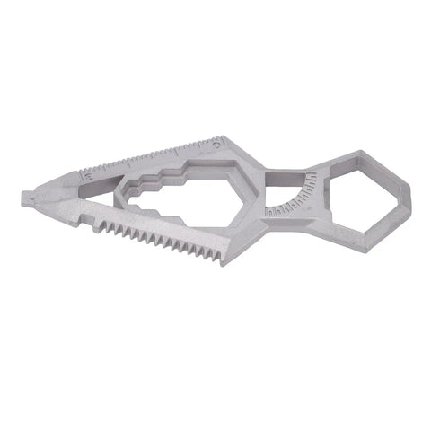 Everyday Carry Keychain Multitool With Bottle Opener Ruler Wrenches Saw File Protractor, alloy steel compact tool for EDC