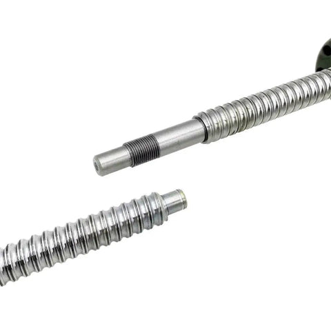 High Performance 3205 Ball Screw Assembly For CNC Router Projects showing threaded metal rods for precise movement.