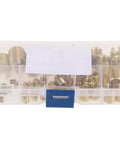 Awesome 50pc Slotted Self Tapping Thread Repair Kit With Carbon Steel M3 To M12 Screws For Automotive And Home DIY Fixes You Gonna Love. plastic case with gold M3-M12 carbon steel thread inserts