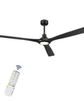 52 Inch Indoor Outdoor Ceiling Fan With Lights And Remote, Matte Black Dope Modern Look with reversible blades and remote control