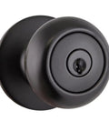 Keyed Entry Door Knob In Matte Black With Anti Bump Technology Reversible Design Fits One And Three Eighths To One And Three Quarters Inch Doors