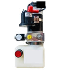 Heavy Duty 800W 24V DC Hydraulic Power Unit For Electric Stacker And Pallet Truck side view with motor and hydraulic controls.