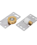 Two Sets 30mm Sliding Door Roller Wheels With Brackets Heavy Duty Stainless Steel Pulley Set For Closet Wardrobe Doors Replacement Top Mount Sliding Hardware Kit For Smooth Quiet Operation