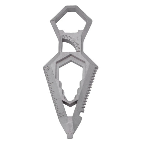 Everyday Carry Keychain Multitool With Bottle Opener Ruler Wrenches Saw File Protractor Alloy Steel Compact Lightweight EDC
