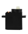 Hardcore Heavy Duty Servo Motor For Rc Cars And Robot Builds Featuring Knockout Torque And Smooth 180 Degree Swing That Rocks All Day Long Without Skipping A Beat, black compact servo with connector.