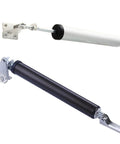 Gas Spring Automatic Door Closer With 90 Degree Stop, Quiet Soft Closing, aluminum alloy build, 2 pack image.