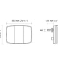 Rear Bike Reflector For Seatpost Mount Red Easy Install High Visibility Safety Gear For Night Riding with dimensions diagram