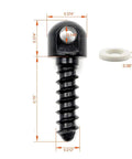 Close-up of Six Piece Sling Mounting Kit with Swivel Studs for Rifles, showing a 0.75-inch black screw and white spacer