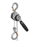 Compact Aluminum Alloy Hand Chain Hoist With Lever Lifting Tackle 0.25 Ton Capacity And 1.5 Meter Height close-up view of hooks and handle