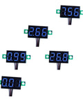 Pack of 5 DC 0 to 30V Digital Voltmeter Three Wire Voltage Gauge With Blue LED Calibratable 0.01 to 0.1 V Accuracy for DIY Battery Electronics and Sensor Projects, five blue display modules