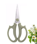 Pro Grade Floral Shears For Flowers And Garden Pruning, Heavy Duty High Carbon Steel Pruner with ergonomic green handle