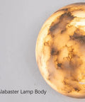 ROPCVAX Wall Sconce Lamp Light Fixture Lighting Modern Nordic with natural alabaster lamp body showing cloud-like texture.