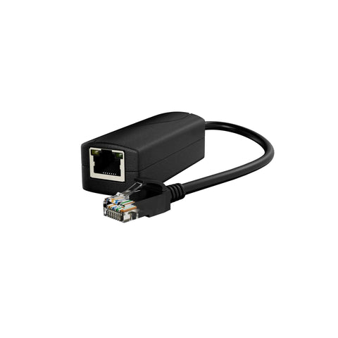 Check Out This Adnet 48V To 24V Passive PoE Converter Inline Adapter With Rj45 Male Female Ends, compact design connecting network devices.