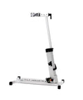 Bike Balance Trainer And Repair Stand Combo for cyclists build core stability quick reaction time and full body strength in silver aluminum