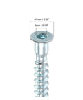 Heavy Duty Zinc Plated Hex Socket Wood Screws For Furniture Self Tapping Confirmat Style Connectors Countersunk Head 6.3x40mm