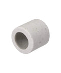 8mm ceramic insulation tube, single bore, alumina porcelain high-temperature insulator, side view.