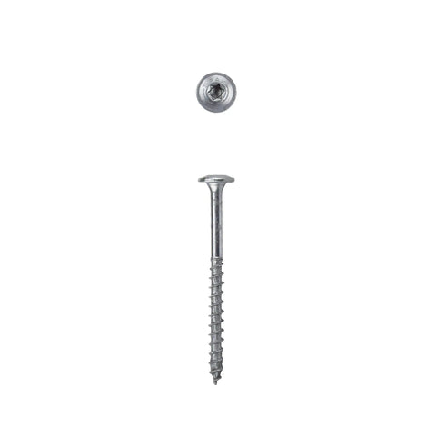 Fast Easy Exterior And Interior Wafer Head Wood Screws Window Install Kit Size 8 By 2 T20 Torx HCR X 20 Multimaterial 400 Pieces With Bit Included Replaces Nails For Quick Tight Secure Window Mounts Up To 10 Windows. single 2-inch wafer head screw with T20 drive