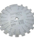Dado Measuring Gauge With Chrome Armor High Speed Steel, Laser Etched For Easy Readouts, 19 Stock Thicknesses, 0.003 Inch Accuracy