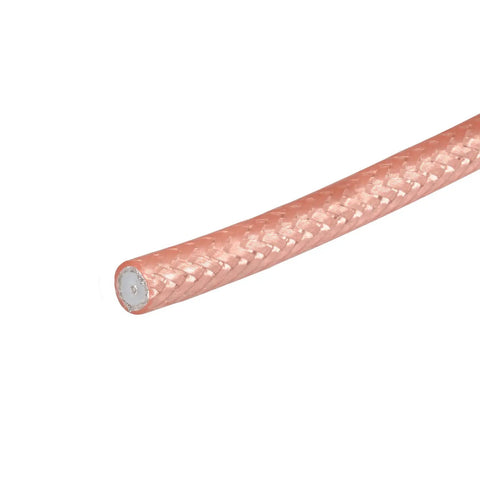 RG400 RF Coax Cable 50ft Double Shield copper core detail, for Base Station Ham Radio Antenna Jumper M17 PTFE Insulation