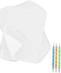 50 Sheets White Carbon Paper For Easy Tracing And Transfer Graphite Paper Pack With 5 Double Ended Embossing Styluses A4 Size