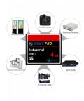 Ready To Roll 4GB Compactflash Memory Card With Blazing Fast UDMA Speeds And Rock Solid Shockproof Build For Vintage Digital Cameras And Demanding Worksite Applications surrounded by devices.