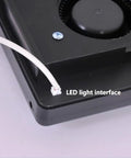 Heavy Duty Soldering Fume Extractor With Flex Hose Knocks Fumes Out Clean Slick Dust Catcher LED light interface wiring detail.