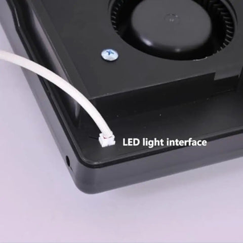 Heavy Duty Soldering Fume Extractor With Flex Hose Knocks Fumes Out Clean Slick Dust Catcher LED light interface wiring detail.