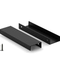 Matte Black Finger Pulls For Cabinets And Edge Drawer Handles For Kitchen, 5 Inch Hole Centers, screws included, 10 Pack