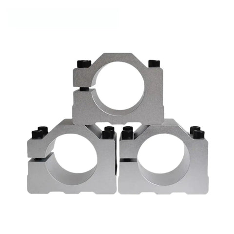 Heavy Duty Cnc Spindle Motor Clamp Mount For Precision Support Fixtures To Secure Assembly And Boost Accuracy While Reducing Vibration During Machining Operations, 64mm bore size.
