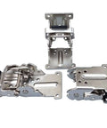 Self Locking Folding Hinges For Tables And Cabinets Silver Super Tough Heavy Duty set of three with 180° self-locking mechanism