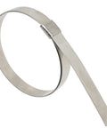 Five Eighth Inch Wide Center Punch Clamp Band Hose Clamps In 201 Stainless Steel For 0.025 Inch Thickness And Four Inch Diameter Pack Of Twenty Five High Hardness And Corrosion Resistant For General Plant Maintenance And Emergency Field Repairs
