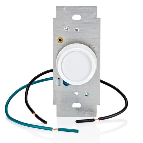 Trimatron Rotary Ceiling Fan Speed Control Switch 5A Full Range Variable Speed Single Pole Model 6616W White front view