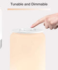 Smart Table Lamp For Bedroom With Alexa And Google Home Compatibility, showing dimmable LED feature with touch control