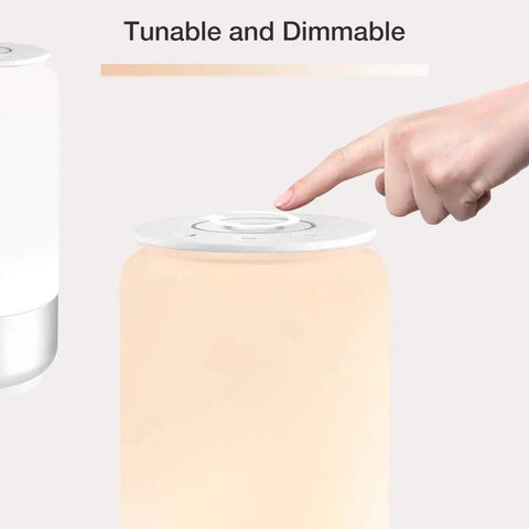 Smart Table Lamp For Bedroom With Alexa And Google Home Compatibility, showing dimmable LED feature with touch control