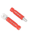 Nifty Hidden Cabinet Fasteners For No Fuss Furniture Building Rock Solid Zinc Alloy Expansion Bolts with red plastic casing.