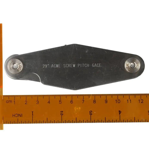 Sixteen Piece 29 Degree Acme Screw Pitch Gauge Stainless Steel For Pro Grade T Thread Pitch Measurement And Lathe Tool Setup