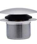 Coarse Thread 1-1/2 Inch NPSM Mushroom Toe Bathtub Drain Stopper Polished Chrome With Easy Push To Close Operation
