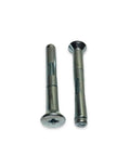 Heavy Duty Flat Head Cross Concrete Sleeve Anchors 3/8 Inch Diameter By 2-3/4 Inches Length Zinc Plated Steel Fasteners shown from the side.