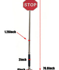 Heavy Duty Flexible Delineator Post For Concrete Mounting Impact Resistant Traffic Bollard 76.8 inch tall with STOP sign.